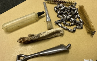 Interesting grouping of internals of RG34 metal box.