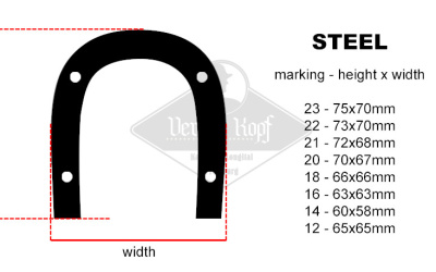 Pair of steel shoe plates - Hufeisenstiefel