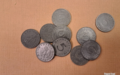 Zinc 5 Reichspfennig set of 10 coins
