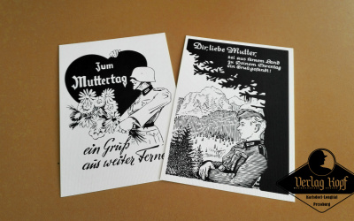 A very gentle pair of postcards for Mother's day.