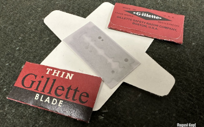 Wartime design of razor blades.