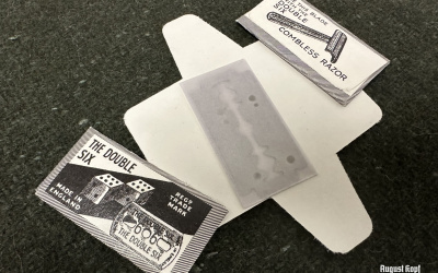 Wartime design of razor blades.