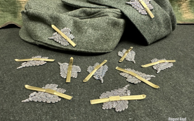 Skijager cap badge metal repro