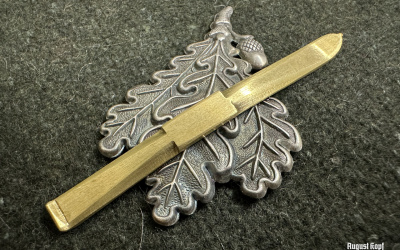Skijager cap badge metal repro