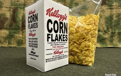 Vintage cereals of the WW2 era civilian US market, which has also appeared in various military rations or could be sent to you via field post or simply bought in your army PX.