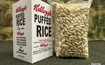 Vintage cereals of the WW2 era civilian US market, which has also appeared in various military rations or could be sent to you via field post or simply bought in your army PX.