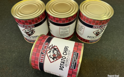 US can of HILAND potato chips