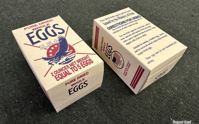 DRIED WHOLE EGGS - with actual content, follow the authentic instructions on the box and prepare your egg-meal.