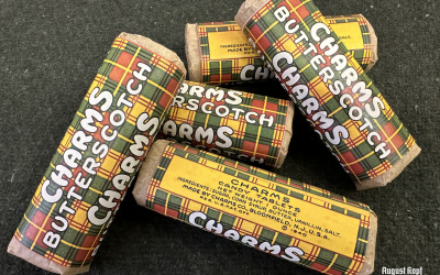 Butterscotch Flavored hard candy in WW2 wrapper.
