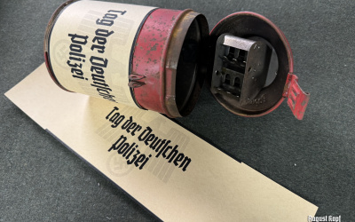 Cashbox label Tag der Polizei