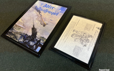 German box label frame A4