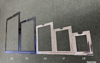 German box label frame A4