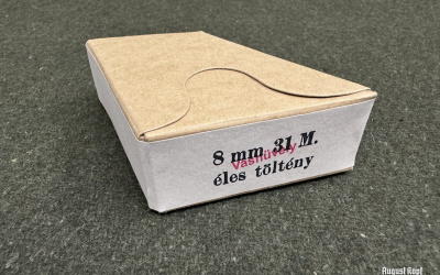 Common Hungarian WW2 Mannlicher Model 1890/31 ammo boxes used for 10 rounds of 8x56 bullets.
