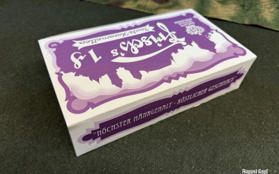 Box for Frucht Karamellen candies sweet empty