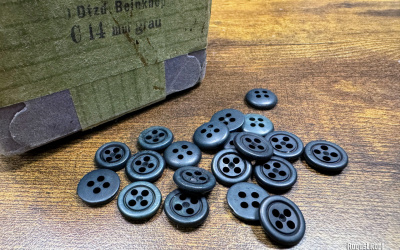Original lot of Grey 14mm bone buttons.