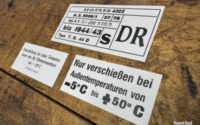 Panzerschreck box labels summer mun.