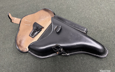 Classic leather holster Pistolentasche  for P08 known as Luger.