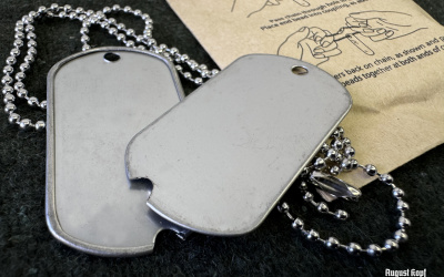 Nice replica of US dog tag.