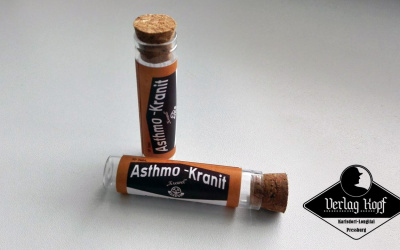 Authentic replica of Asthmo-Kranit (medicine tube box).
