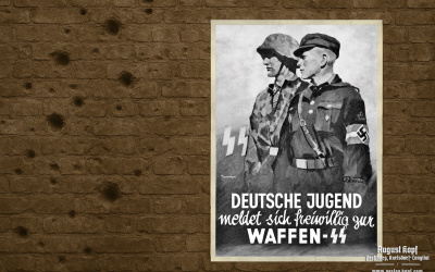 Very popular Waffen-SS recruitment poster focused on Deutsche Jugend 