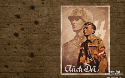 Very popular Waffen-SS recruitment poster focused on Hitlerjugend, with inscription 