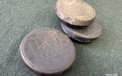 Nice old stock Lederbalsam UNA, attic found boxes of black shoe polish.