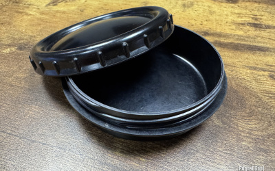 Original mint WW2 German butterdishes black bakelite.