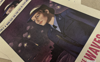 US Poster 42x30cm Navy