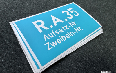 Stencils for metal case for optics RA35 dedicated for Granatwerfer 34 or s.