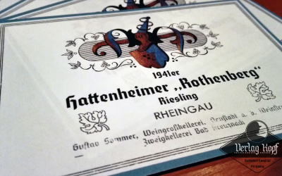 Set of 4 wine labels.