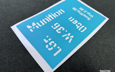 5 cm Granatwerfer 36 - metal box stencil