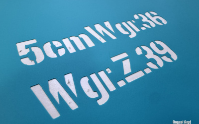 5 cm Granatwerfer 36 - metal box stencil