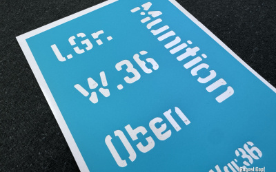 5 cm Granatwerfer 36 - metal box stencil