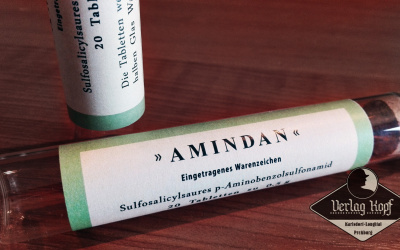 Authentic replica of Amindan (medicine tube box).