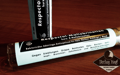 Authentic replica of Respectol-Mallebrinetten antisepticum (medicine tube box).