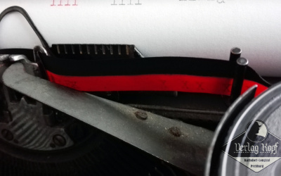 Typewriter ribbon 2103 DIN red/black