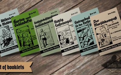 Set contains 6 important repro booklets in uniform look.