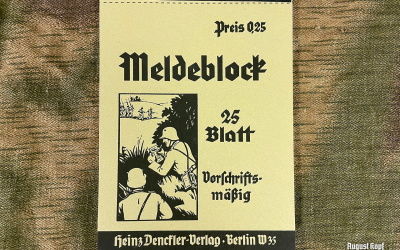 Meldeblock forms for group tactical battles, trainings of frontline situations, marking sentries, practicing observation sketches, making notes and many more.