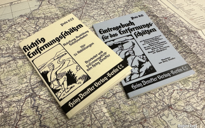 Precise distance estimation with record book (Eintragebuch für das Entfernungs-schätzen).