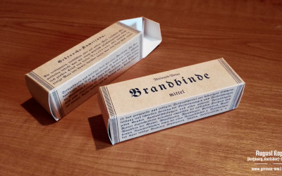 Brandbinde package box - dressing for burns.
