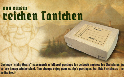 We made a huge pile of useful items, food, warm clothes, writing tools and some suitable Verlag Kopf products.