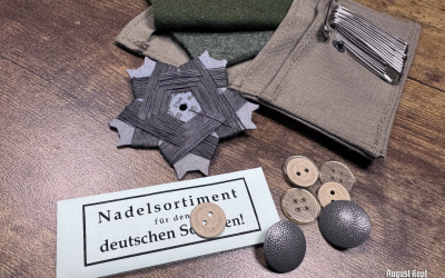Popular soldier's sewing kit pouch for basic field repairs of clothes.