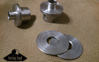 Metal parts for WW1 helmet restoration.