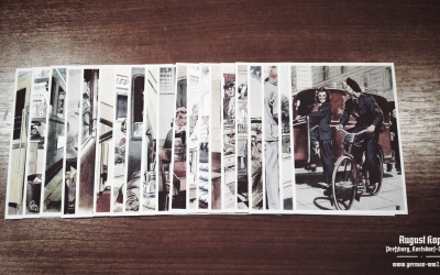 Popular set of wartime postcards made to promote awareness of the female role during the war.