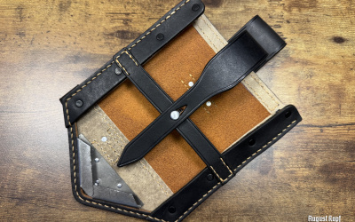 Amazing reproduction of folding field shovel (Klappspaten) case.