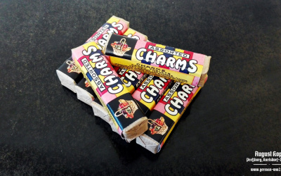 Fruit flavored hard candy in WW2 wrapper.