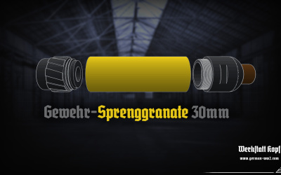 Gewehr-Sprenggranate inert metal repro