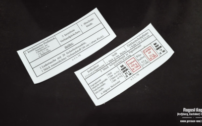 New set of inside labels for leather Sanitators pouches.