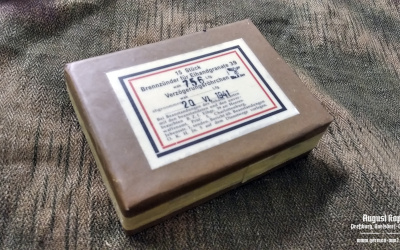 Attractive cardboard box dedicated for storing of fuzes Brennzünder für Eihgr.