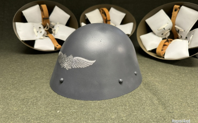 Reissued vz.32 Luftschutz helmet